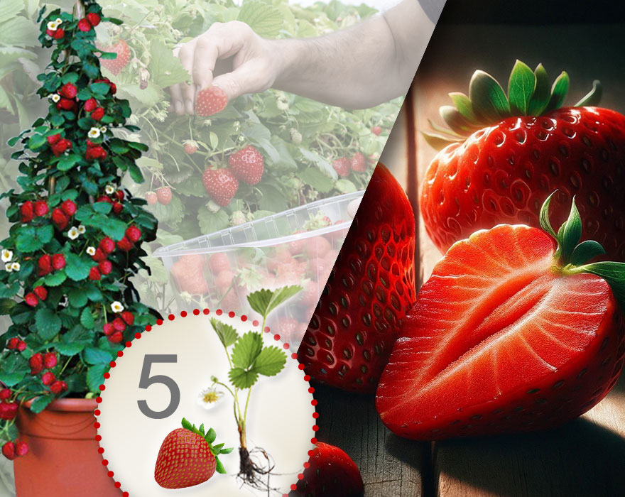Rote Klettererdbeeren 5 Stk